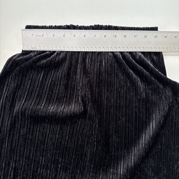 Vintage Stella Crushed Velvet Skirt Black Whimsigoth Y2K 90s Witchy Women's M - Picture 7 of 10